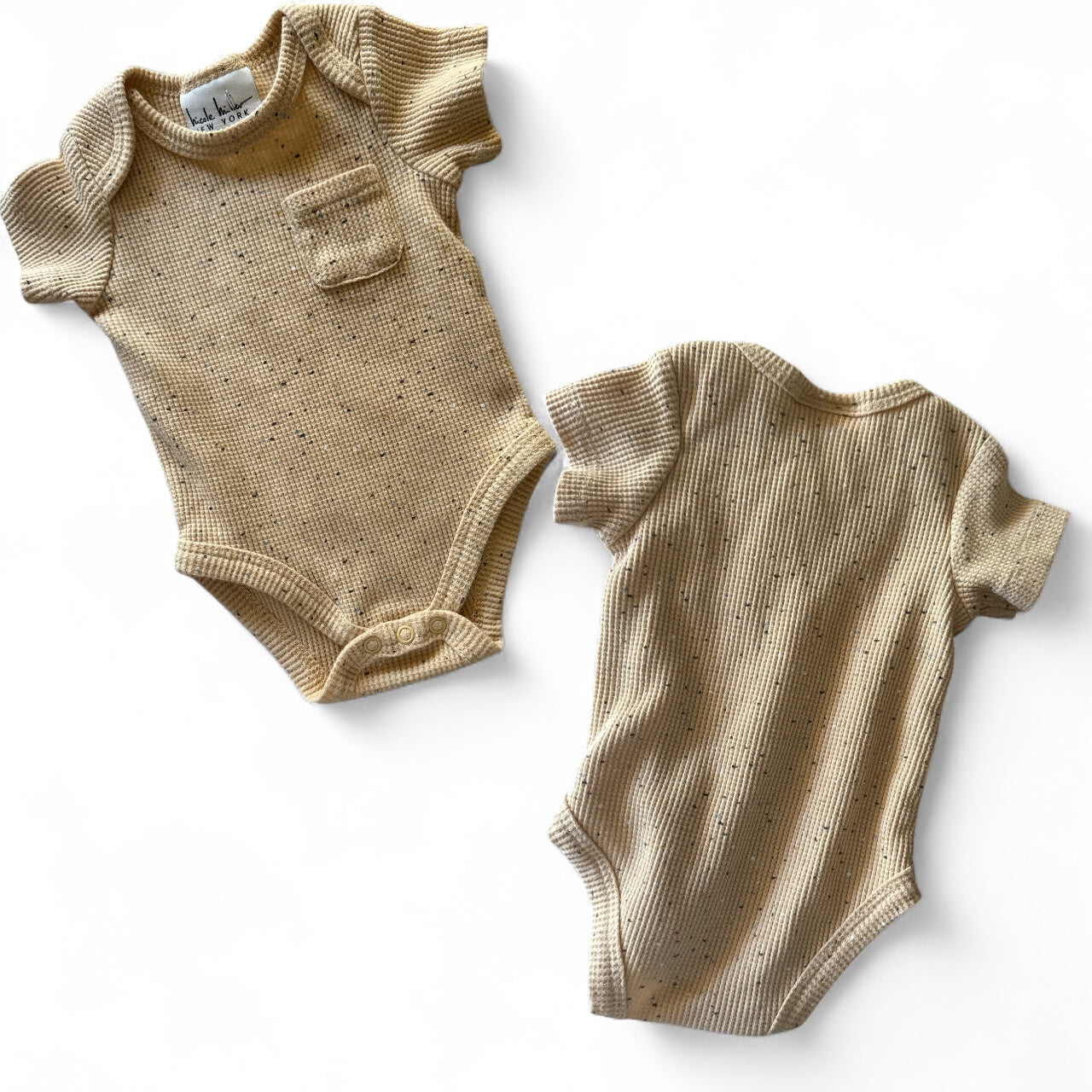 Baby Girl Nicole Miller Waffle Onesie