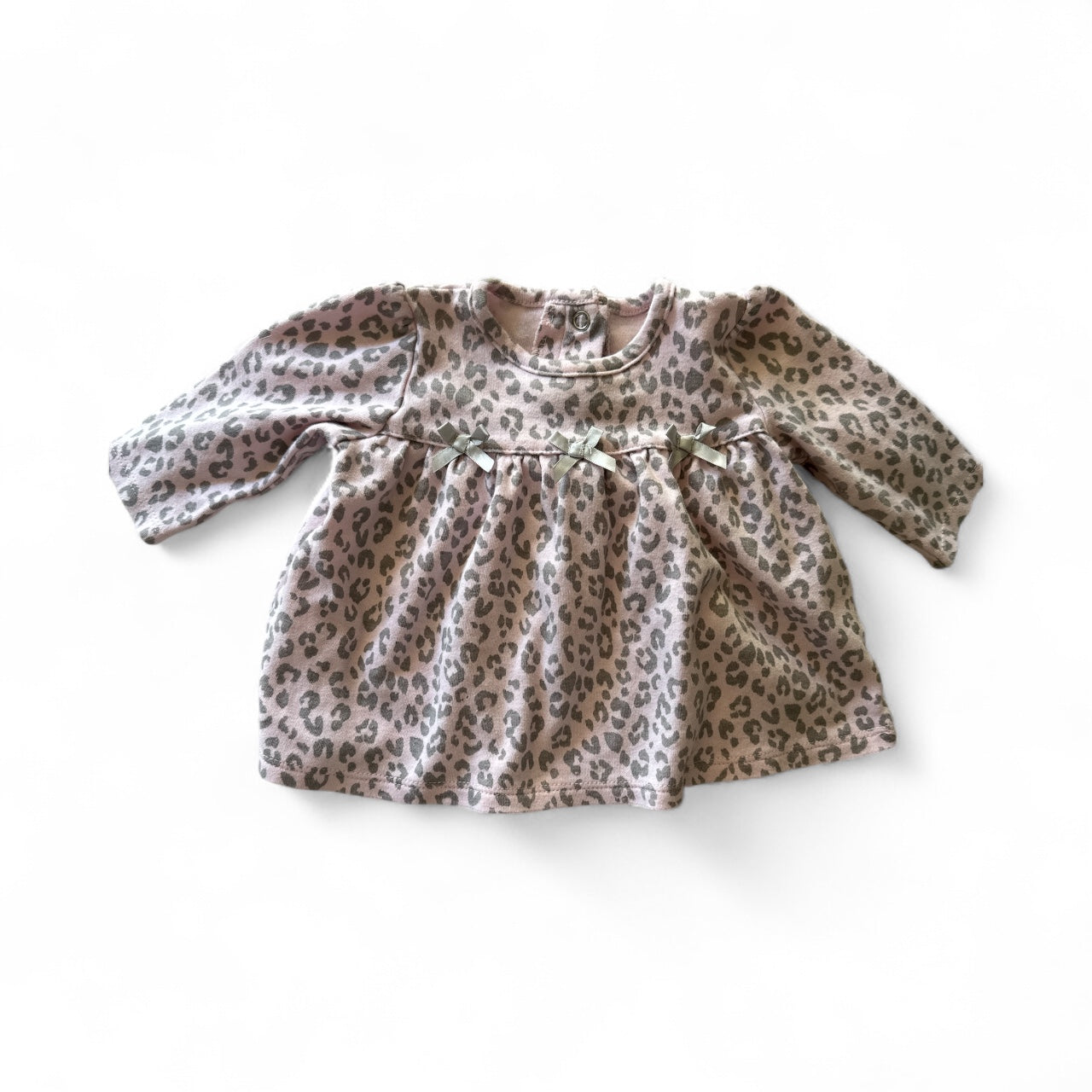 Baby Girl Long Sleeve Cheetah Print Sweater