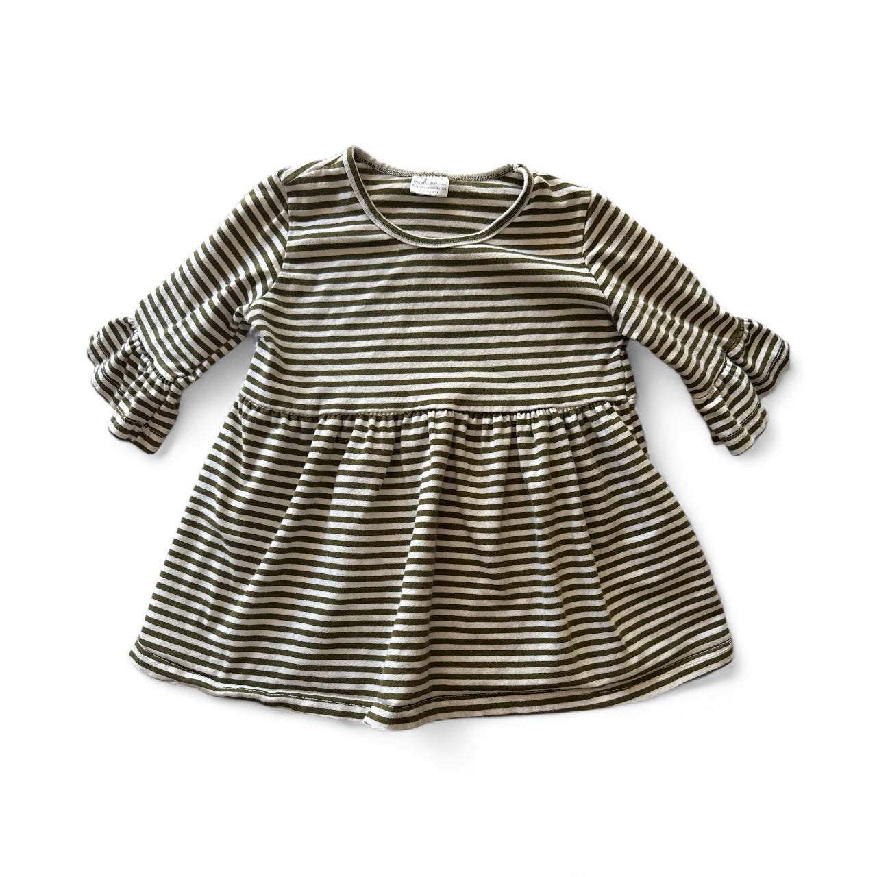 Girls Stripe Long Sleeve Dress